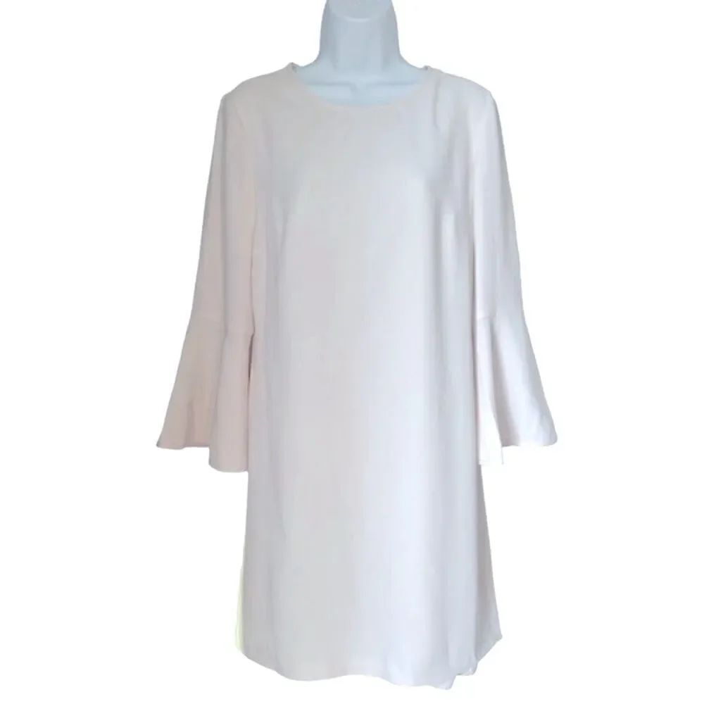 Club Monaco Larchye Ivory Flare Sleeve Shift  lined Sake Dress sz 6